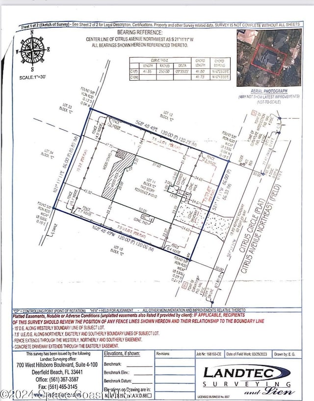1010 Citrus Ave NE, Palm Bay, FL 32905 - survey map / technical document
