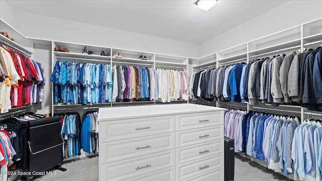 view of walk in closet