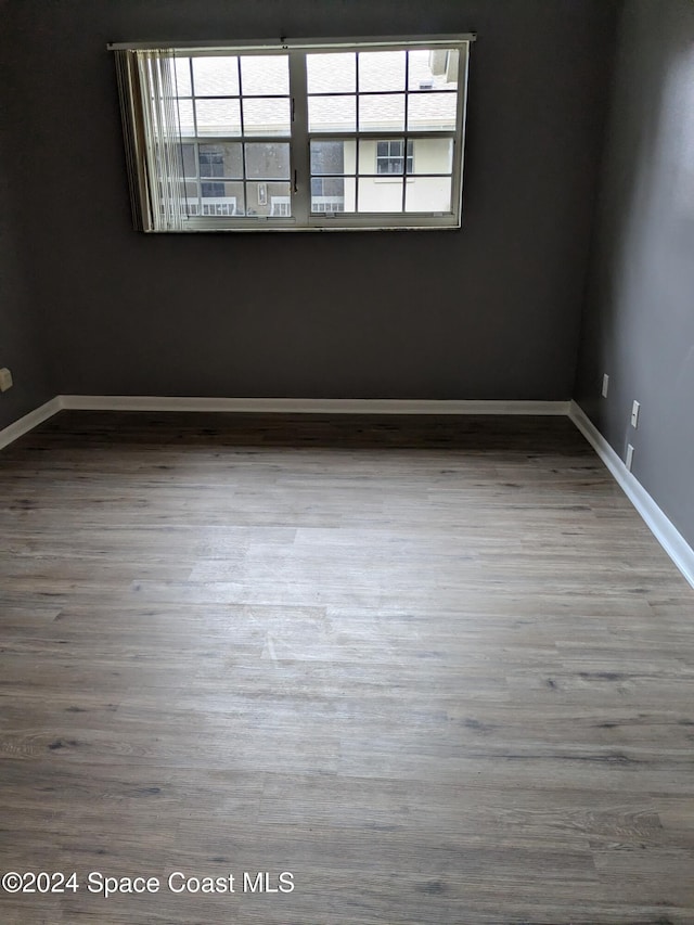 unfurnished room featuring wood-type flooring