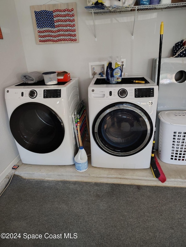 laundry area featuring independent washer and dryer