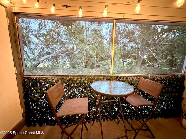 view of sunroom