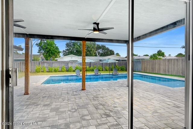 view of pool featuring a patio area