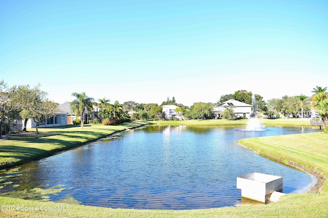 view of water feature