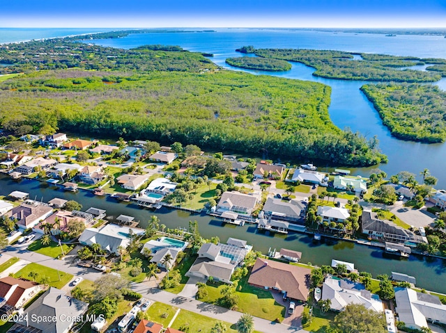 379 Hiawatha Way, Melbourne Beach, FL 32951 - aerial view of property and surrounding area with a nearby body of water and nearby suburban area