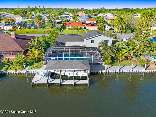379 Hiawatha Way, Melbourne Beach, FL 32951 - aerial view of residential area with a large body of water