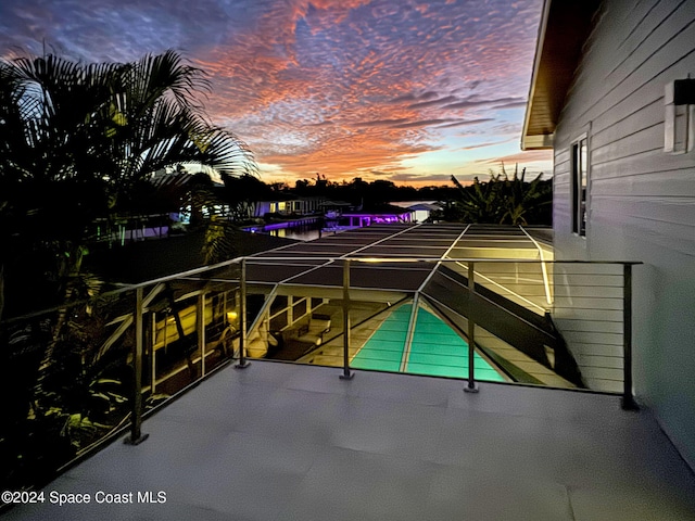 379 Hiawatha Way, Melbourne Beach, FL 32951 - view of pool at dusk