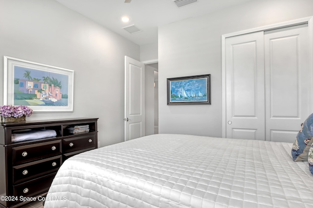 bedroom with a closet