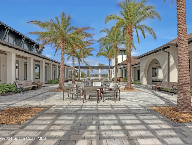 view of patio / terrace with a pergola