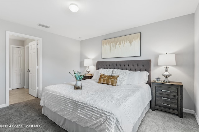 view of carpeted bedroom