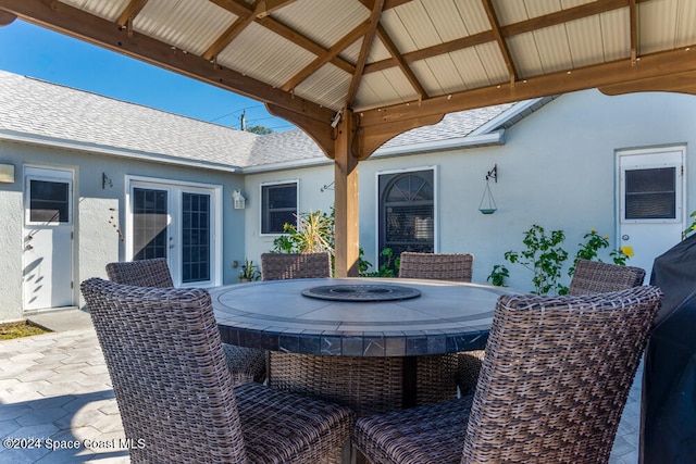 view of patio / terrace with a gazebo