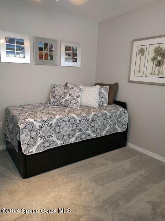 bedroom featuring carpet