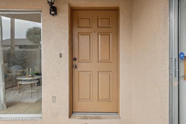 view of doorway to property