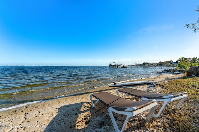 water view featuring a beach view