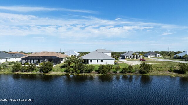 property view of water with a residential view