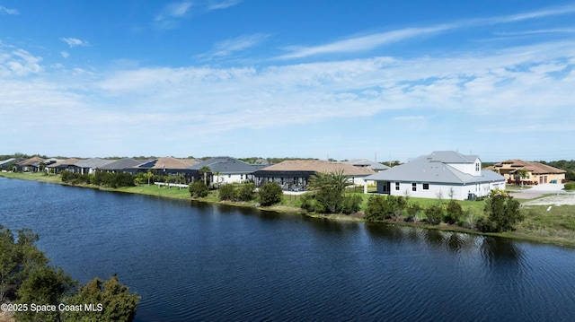 view of water feature featuring a residential view