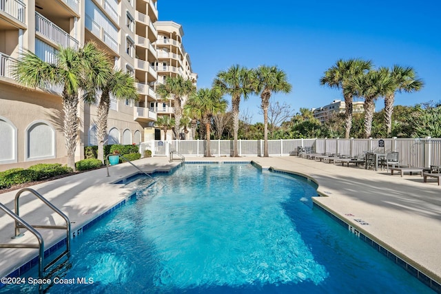 view of pool with a patio area