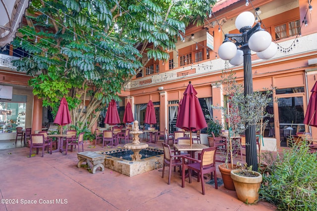 view of patio / terrace with a balcony