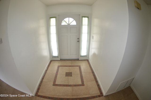 view of tiled entryway