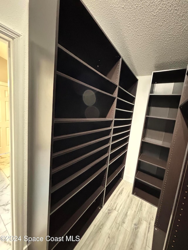 spacious closet with wood-type flooring