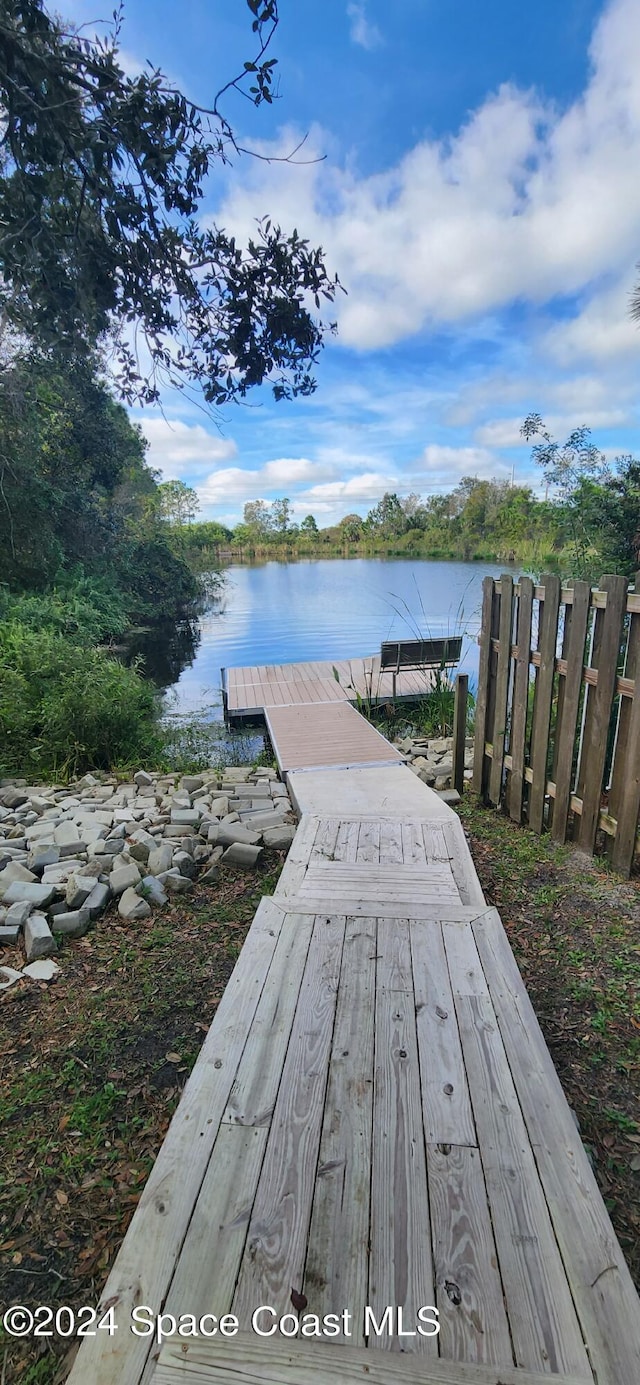 205 Flamingo Dr, Cocoa, FL 32926 - dock with a water view