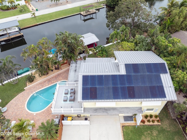 491 Indian Creek Dr, Cocoa Beach, FL 32931 - aerial view of property and surrounding area with a nearby body of water