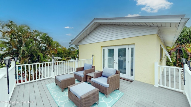 491 Indian Creek Dr, Cocoa Beach, FL 32931 - deck with french doors