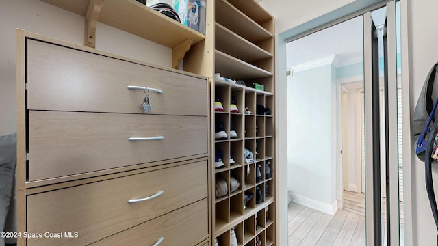 491 Indian Creek Dr, Cocoa Beach, FL 32931 - walk in closet with wood finished floors