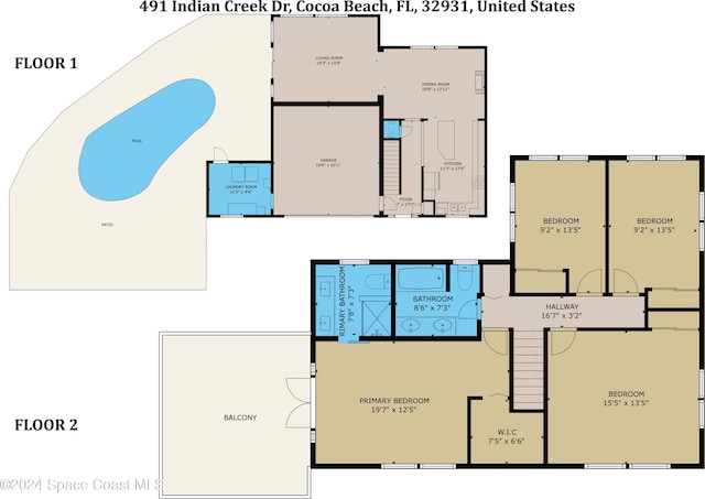 491 Indian Creek Dr, Cocoa Beach, FL 32931 - property floor plan