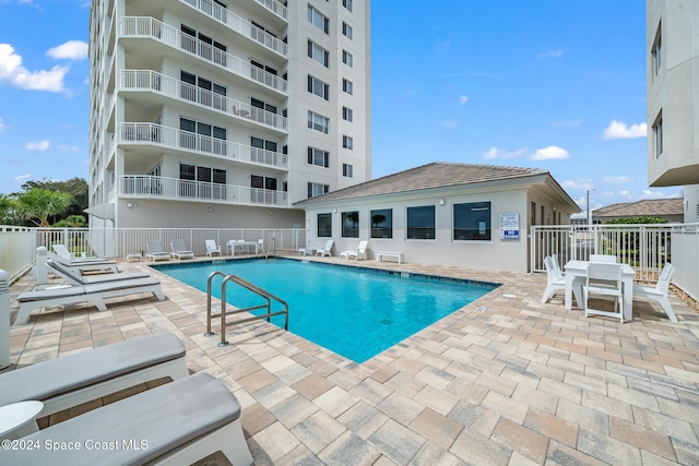 view of pool with a patio