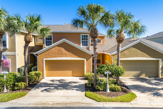 view of front of home featuring a garage