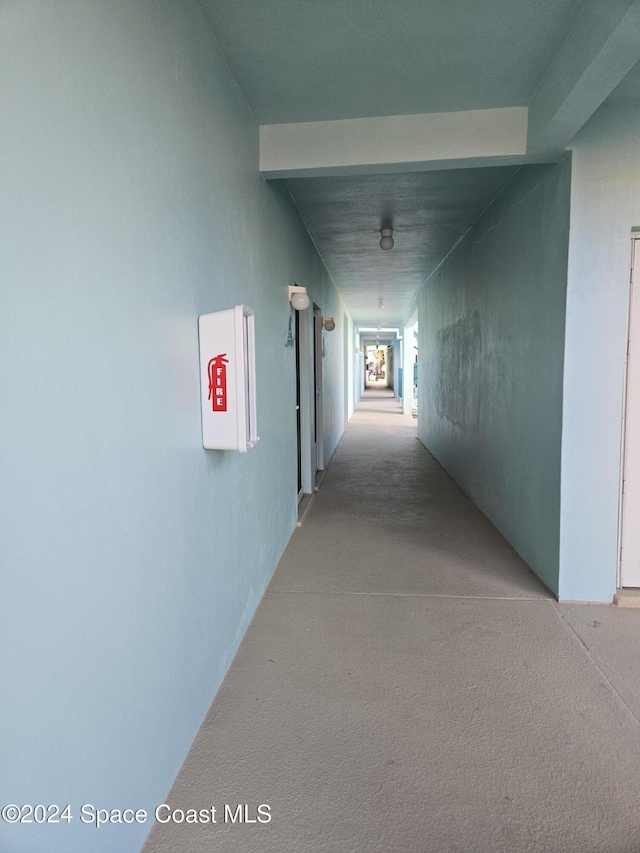 hallway featuring carpet floors