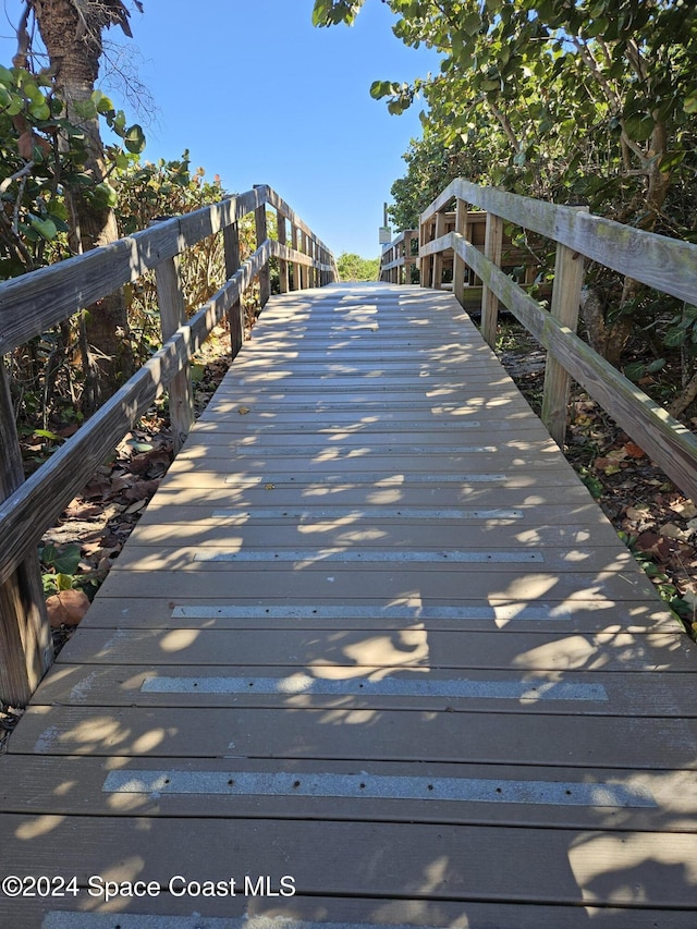 view of dock area