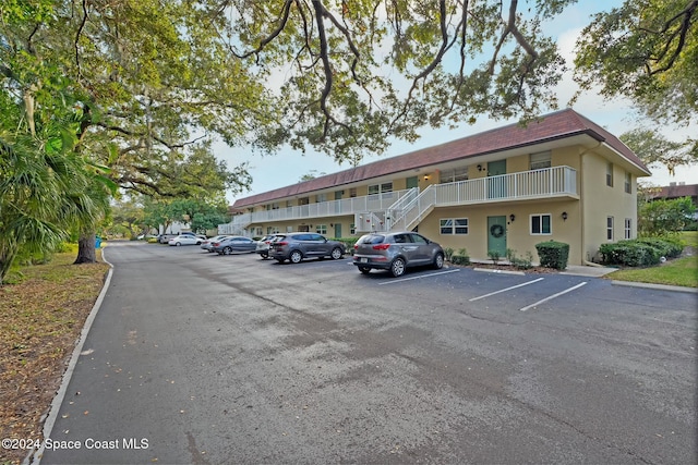 view of parking / parking lot