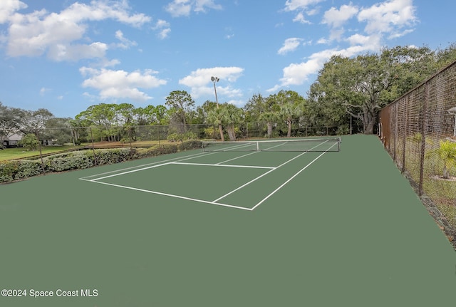 view of tennis court