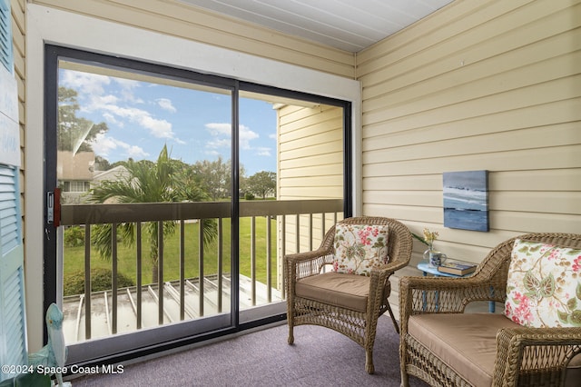 view of sunroom