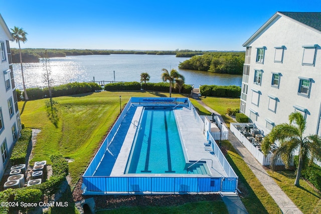 550 S Brevard Ave Unit 523, Cocoa Beach, FL 32931 - view of swimming pool with a water view