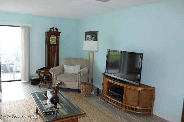 living room with plenty of natural light