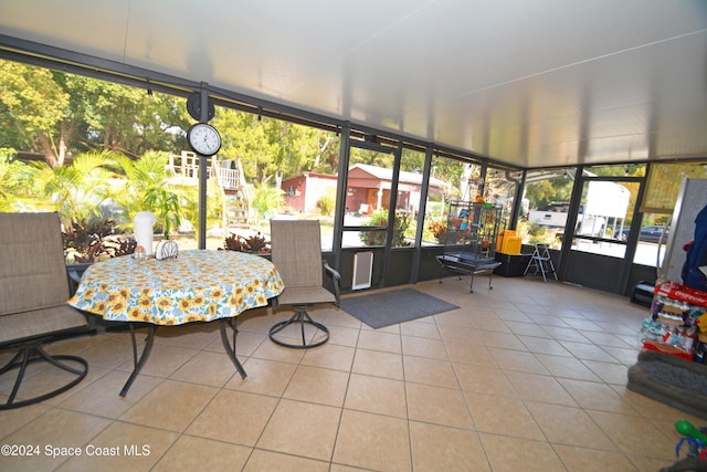 view of sunroom