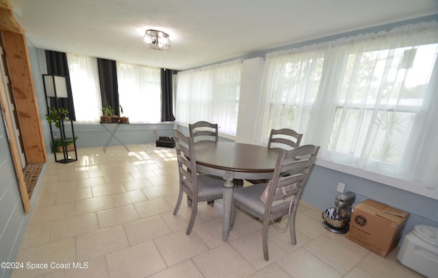 view of tiled dining area