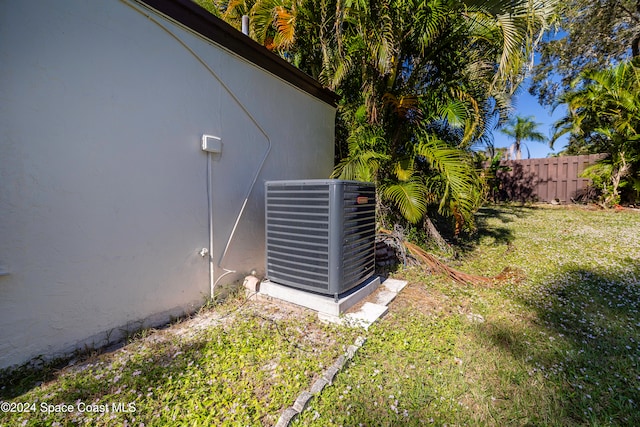 exterior details with central air condition unit