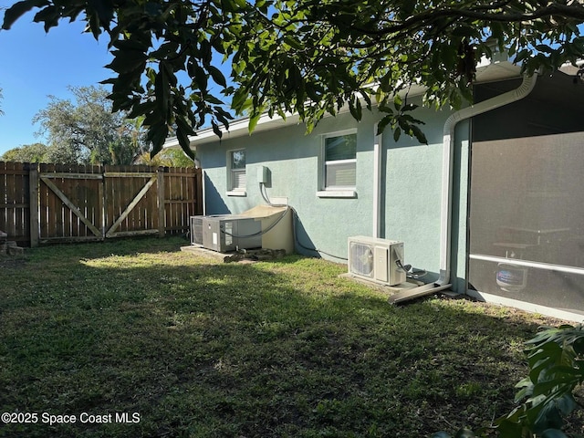 view of yard with ac unit