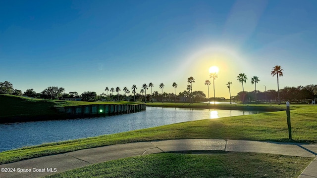 view of water feature