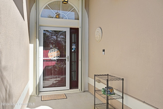 view of doorway to property