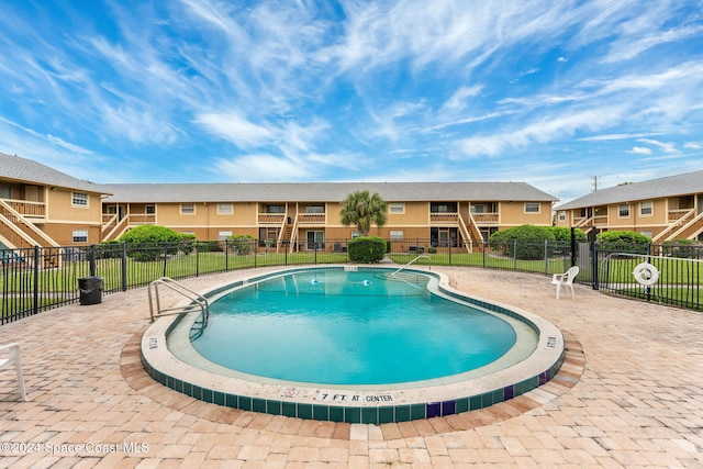 view of pool with a patio