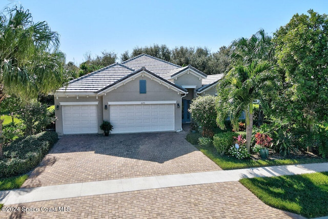 view of front of home featuring a garage