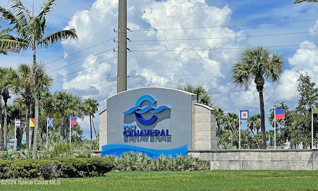 view of community sign