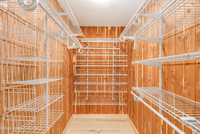 spacious closet featuring hardwood / wood-style floors