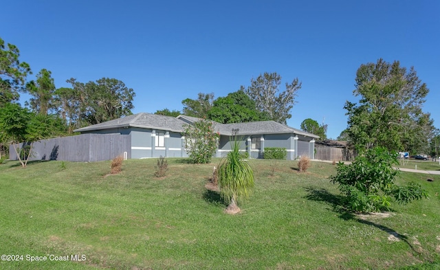 exterior space with a front yard