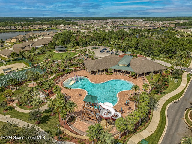 birds eye view of property