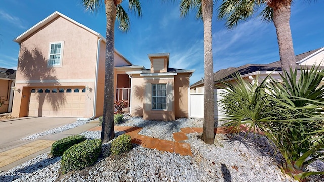 view of front of home featuring a garage